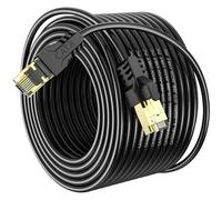 YSONG Cat 8 Ethernet Cable 50M, High Speed 40Gbps 2000Mhz Internet Cable, Lan Cable with Gold Plated RJ45 Connector,Weatherproof Outdoor&Indoor,for/PC/Modem/Router/Gaming, Faster Than Cat7/Cat6/Cat5