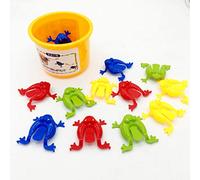 Ysoom Frog Toys Frog Hopping Game Jumping Frogs with Bucket 12 Frogs Children Nostalgic Educational Toys Jumping Frogs Game Figures for Girls Boys