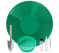 YSOOUA Gold Batea Set Gold Washing Tray Bateas para Finding Gold 38.5 x 8.5cm Manual Gold Washing Equipment for Mining and Gold Prospecting Gold Washing System Tray (Green)