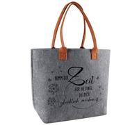 Ysound Women's Gift Felt Bag Large for Women Felt Tote Bag with Saying | Take time for the things that make you happy, gift for women, colleague, pensioner, birthday farewell retirement
