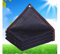 YSPP Garden Sun Shade Sail 3x4m, Black, HDPE, 90% UV Protection, Reinforced Mesh, Multi-Purpose