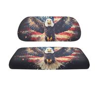 Yspwyqan American Flag Eagle Golf Cart Seat Covers Full Coverage Golf Cart Seat Towel Blanket Comfortable Cozy Club Car Seat Covers Fit Most Cars Ezgo Yamaha Club Car