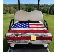 Yspwyqan American Flag Golf Cart Seat Covers Versatile Interlayer Portable Golf Cart Seat Protective Covers with 4 Pockets Convenient Golfs Carts for Most Ezgo, Yamaha, Club Cars