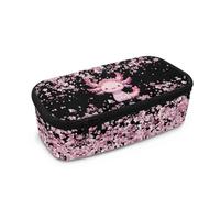 Yspwyqan Axolotl Cherry Blossom Pencil Case Large Capacity Pencil Pouch Aesthetic Pen Bag Office Stationery Organizer Simple Sturdy Multifunctional Pencil Bag for Children