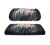 Yspwyqan Bear US Flag 2Pcs Golf Cart Seat Towel Blanket Breathable Cozy Golf Cart Seat Covers Lightweight Trendy Golfs Carts Seats Protector Fit for Ezgo Yamaha Club Car