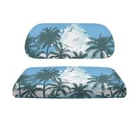 Yspwyqan Blue Coconut Tree Golf Cart Seat Protective Covers Anti-Scratch Cozy Golf Cart Seat Covers Smooth Stretchy Golfs Carts Seats Towel Blanket Interior Cover for EZGO Club Car