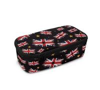 Yspwyqan British Flag Print Large Capacity Pencil Case Aesthetic Pencil Case with Compartments Portable Journaling Supplies Lightweight Pencil Bag for School Students Boys Teens Kids Toddlers