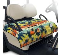 Yspwyqan Coconut Tree Golf Cart Seat Blanket Covers with Shortage Pockets Foldable Hawaiian Flower Golf Cart Seat Cushions Covers Cozy for Ezgo Yamaha Club Car and Other 2-Seats