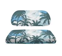 Yspwyqan Coconut Tree Golf Cart Seat Covers Non-Slip Golf Cart Front Seat Cover Kit Cozy Backrest Cover Bench Seats Cover Soft Universal Accessories for Golfs Carts Seats Blanket