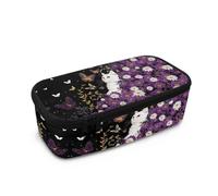 Yspwyqan Colorful Wolf Pencil Box Organizer Pen Case Zippered Pencil Pouch Aesthetic Pencil Case with Compartments Classroom Supplies Useful Cute Pencil Box for Girls Boys
