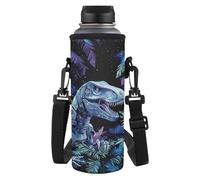 Yspwyqan Dinosaur Water Bottle Carrier Bag with Padded Shoulder Strap 32/40oz Water Cup Easy to Carry Soft and Comfortable for Stainless Steel/Glass/Plastic Bottles