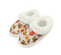 Yspwyqan Fall Leaves Women Slippers for Home Comfy Stylish Elegant Slippers for Women Indoor 4-5 Classic Elegant Winter Non Slip House Shoes for Indoor Outdoor