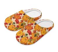 Yspwyqan Fall Maple Leaves Women Winter Shoes Indoor Soft Warm House Slippers for Women Comfortable Stylish Winter Non Slip House Shoes for Indoor
