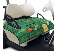 Yspwyqan Green Golf Print Foldable Golf Cart Seat Covers Elastic 4 Pockets Golfs Cart Front Seat Cushion and Convenient Fit Most Cars Ezgo Yamaha Club Car for Birthday Giving