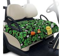 Yspwyqan Green Leaf Foldable Golf Cart Towel Seat Cover with Pockets Comfortable Golf Cart Seat Protective Covers Stylish Seats Towel Blanket Covers for 2-Person Suitable for Yamaha Club Car