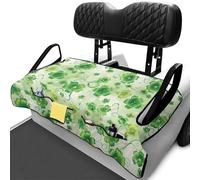 Yspwyqan Green Leaf Golf Cart Seat Towel Blanket with Shortage Pockets Full Coverage Golf Cart Seat Covers Easy Install Smooth Club Car Seat Covers Compatible with EZGO Yamaha Club Car