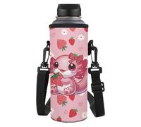 Yspwyqan Pink Axolotl Water Bottle Carrier Bag with Removable Shoulder Strap Water Bottle Accessories 32/40oz Water Cup Soft and Comfortable Great Gift for Friends Wife Relatives and Elders