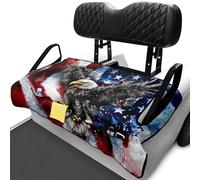 Yspwyqan US Flag Eagle Golf Cart Seat Covers Full Coverage Golf Cart Seat Towel Blanket with Shortage Pockets Comfortable Cozy Club Car Seat Covers Fit Most Cars Ezgo Yamaha Club Car