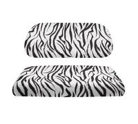 Yspwyqan Zebra Print Golf Cart Seat Covers Easy to Install Golf Cart Seat Towel Blanket Comfortable Cozy Club Car Seat Covers Compatible with Most 2 Person Seats Fit Most Cars Ezgo Yamaha Club Car