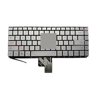 YSPYGTU Parts Replacement US English Laptop Keyboard For Tongfang for DOK-V6502D V6502D keyboard Russia backlight(US silvery backlit)