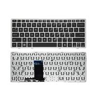 YSPYGTU Parts Replacement US Russian Keyboard For HP for EliteBook 2560 2560p 2570 2570P for England Laptop(US Silver Frame)