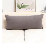 YSPZDQ Long Soft Fluffy Corduroy Pillow Case and Cushion Covers, Decorative Rectangle Bolster Body Pillow Cover with Zipper Closure No Insert for Livingroom Sofa Bedroom Bed(Gray-b,50 x 30 cm)