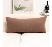 YSPZDQ Long Soft Fluffy Corduroy Pillow Case and Cushion Covers, Decorative Rectangle Bolster Body Pillow Cover with Zipper Closure No Insert for Livingroom Sofa Bedroom Bed(Brown,80 x 30 cm)