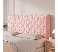 YSPZDQ Thickened High Elasticity Headboard Cover, Padded Bed Headboard Cover with Dust-Proof, Soft, 360° Full Coverage Velvet for Single/Double/King Size Bed(Pink -b,220cm)