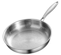 YSPZDQ Titanium Hammered Pro Frying Pan - Ultra-Durable Non Stick Saute Pan with Lid, Scratch-Resistant Multifunctional Cookware for All Cooking Styles(Without lid,28 cm)
