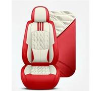 YSQIFBABD Car Seat Covers Leather Front Car Seat Cover Cushion For Duster For Clio For Megane 2 3 For Fluence For Scenic Interior Accessories Seat Protectors(Beige Red Front)