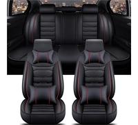 YSQIFBABD Car Seat Covers Niversal Car Seat Cover For Jaguar XF F-Pace E-pace I-Pace X-Type XE XJ XK Auto Accessories Interior Seat Protectors(Black Red 5+cushion)