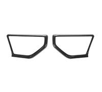 YSQIFBABD Decoration Interior Car A Pillar Speaker Decoration Ring Cover For Jeep For Wrangler JL For Gladiator JT 2018 2019 2020 2021 Up Interior Accessories Car Interior(Black Carbon Fiber)