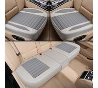 YSQIFBABD Flax Car Seat Cover Protector Front Rear Seat Back Ultra-Luxury Breathable Cushion Pad Mat For Truck Suv Van Seat Cover(Gray 1 set)