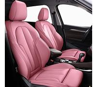 YSQIFBABD For Jaguar Xf For F Pace Xj Xe Xk Genuine Leather Car Seat Cover Front Rear Seat Covers Seat Cover(Pink)