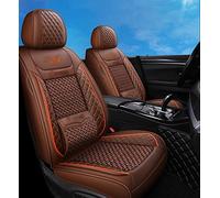 YSQIFBABD Front+Rear Seat Car Seat Cover For Mitsubishi For Pajero 4 2 For Sport L200 For Outlander Xl For Asx For Montero For Lancer 9 10 For Carisma Seat Cover(Brown)