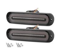 YSQIFBABD Third Brake Light 3in 1 LED Tail Light Bar 12V 24V Car Trunk Brake Lamp Rear Bumper Flowing Turn Signal Lamp for Semi Trailer Pickup DRL Taillight(2pcs Smoke Lnes)