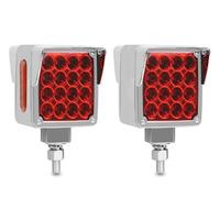 YSQIFBABD Third Brake Light 3inch Dual Face Auxiliary Light 12V 24V LED Side Turn Signal Truck Flash Brake Warning Indicator Front Bumper Work Lamps 35Led(1pair)