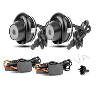 YSQIFBABD Third Brake Light White Flash Ambient Light 12V Car Rearview Mirror Angel Wings Welcome Lamp LED Exterior Indicator Dynamic Turn Signal DRL