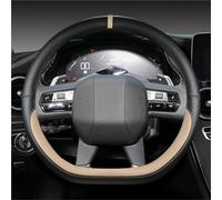 YSQOFD Car Steering Wheel Cover For Citroen DS3 DS4 DS5 DS5 DS 5LS DS6 DS7 DS9 Car Steering Wheel Cover Microfiber Leather D Shape 38cm Car Accessories(Beige)