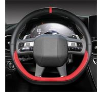 YSQOFD Car Steering Wheel Cover For Citroen DS3 DS4 DS5 DS5 DS 5LS DS6 DS7 DS9 Car Steering Wheel Cover Microfiber Leather D Shape 38cm Car Accessories(Red)
