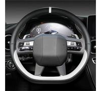 YSQOFD Car Steering Wheel Cover For Citroen DS3 DS4 DS5 DS5 DS 5LS DS6 DS7 DS9 Car Steering Wheel Cover Microfiber Leather D Shape 38cm Car Accessories(WHITE)
