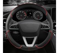 YSQOFD Car Steering Wheel Cover Microfiber Leather 38cm Non-Slip For Seat For Tarraco For Arona For Ateca For Ibiza For Toledo Mii For Leon Steering Wheel Cover(RED O SHAPE)