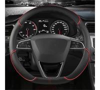YSQOFD Car Steering Wheel Cover Microfiber Leather 38cm Non-Slip For Seat For Tarraco For Arona For Ateca For Ibiza For Toledo Mii For Leon Steering Wheel Cover(RED D SHAPE)