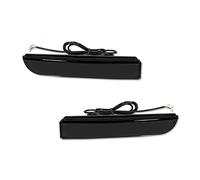 YSQOJF 2x For Mitsubishi For Lancer For Evo X Outlander Rear Tail Red Reflector Bumper Brake Stop Running Light Fog Lights Turn Light Rear Brake Lamp(Smokeds lens)