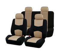 YSQOJF 9 Pcs Car Seat Covers Set Universal Automobiles Seat Protector For Toyota For Land-cruiser For Prado For Avensis Seat Protectors(Beige)