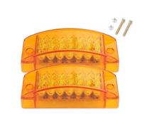 YSQOJF Brake Stop Light Trailer Blinker Tail Light LED Strobe Brake Lamps for Bus Truck Lorry 6inch Rear Flowing Turn Signal Lights 12V 24V Sidelights(2pcs Yellow Light)