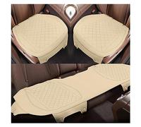 YSQOJF Car Cushion Suede Ultra-thin Perforated Breathable Anti-skid Car Seat Cover All Seasons Car Seat Cushion Pad Seat Protectors(Beige3-piece set)