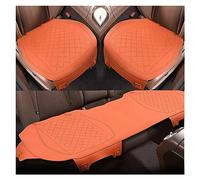 YSQOJF Car Cushion Suede Ultra-thin Perforated Breathable Anti-skid Car Seat Cover All Seasons Car Seat Cushion Pad Seat Protectors(Orange 3-piece set)