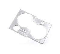 YSQOJF Car Interior Mouldings LHD Car Interior Center Condole Water Cup Holder Panel Frame Trim Sticker For Land For Rover For Discovery Sport 2015-2019 Car Molding Strip(Silver)