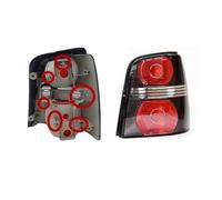 YSQOJF Car Lights For Vw For Touran 2011 2012 2013 2014 2015 Taillight Cover Car Light Housing Without Bulbs Auto Parts Tail Light Signal Lamp Light Indicator(Only Right4)